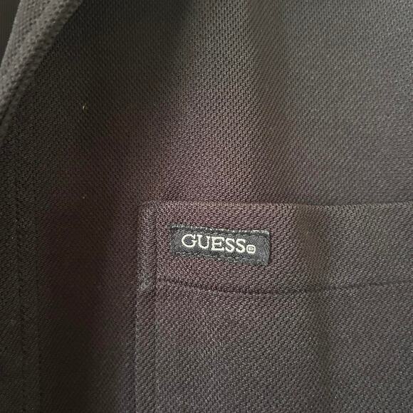Black guess polyester button up - Picture 3 of 6